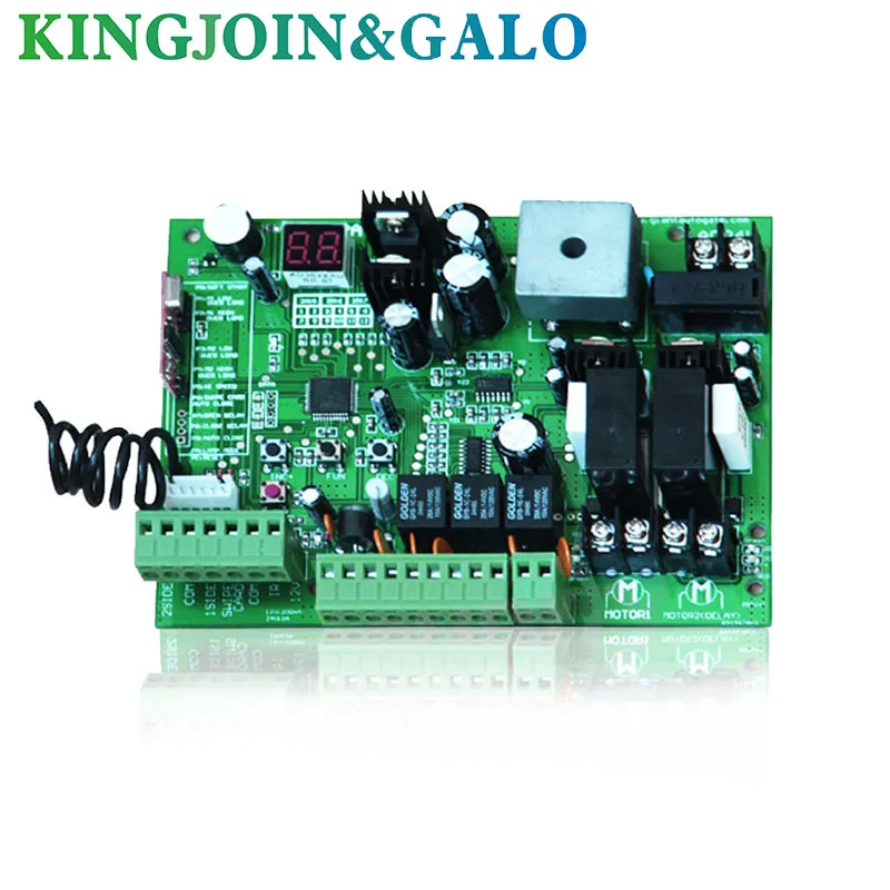 2 Remote controls Swing Gate Opener motor Controller circuit card board 24V DC motor only control board