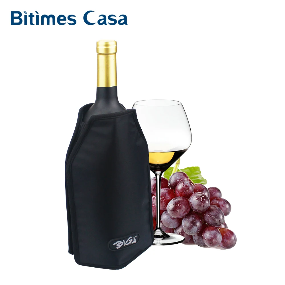 

Nylon Sleeve Wine Champagne Cooler Bag With Elastic Substantial Gel Long Time Cooling Dinner Party Picnic Alcohol Cooler Bag