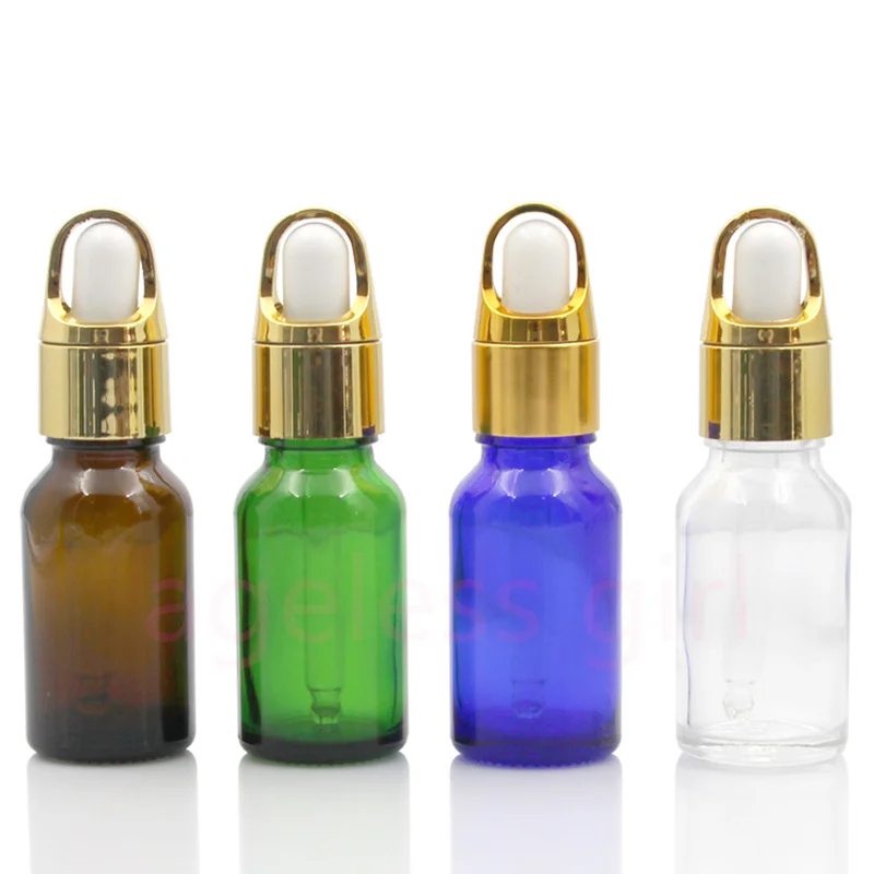 20/40PCS 15ml Empty Glass Bottles Aromatherapy Essential Oil Refillable Bottles Dropper Bottle With Fleur Bouquet Cover