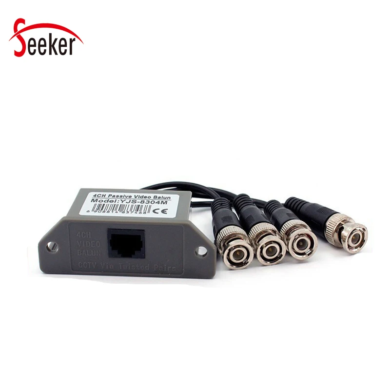 

High Quality 4ch UTP CCTV Balun Passive Transceiver RG45 with CCTV BNC Connector Cable Via Twisted Pairs for CVI AHD TVI Camera