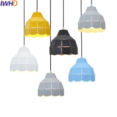 

IWHD Modern Luminaire Suspendu Iron Led Pendant Light Fixtures Dining Kitchen Hanging Lamp Home Lighting Creative Design Lamp