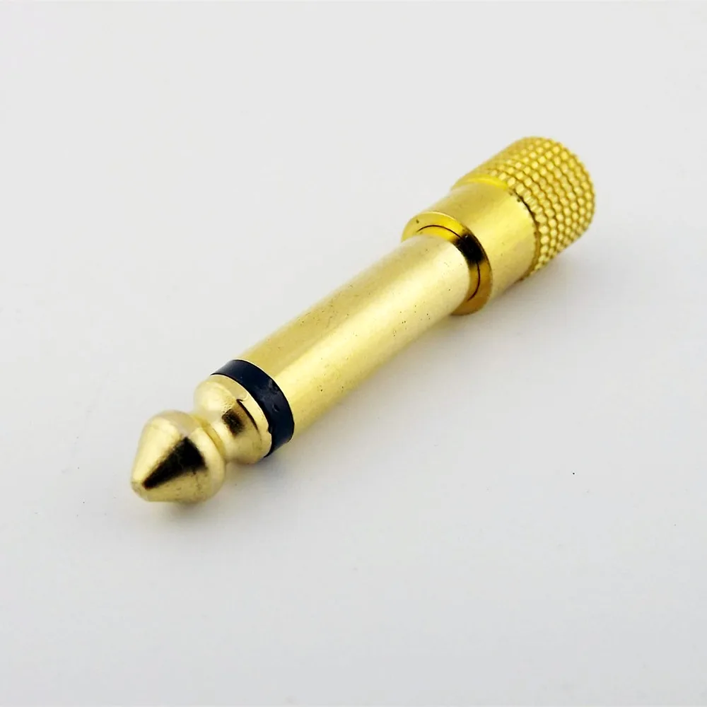 

50pcs 6.35mm 1/4" Mono Male Plug to 1/8" 3.5mm Female Jack Audio Gold Plated Adapter Connector Converter