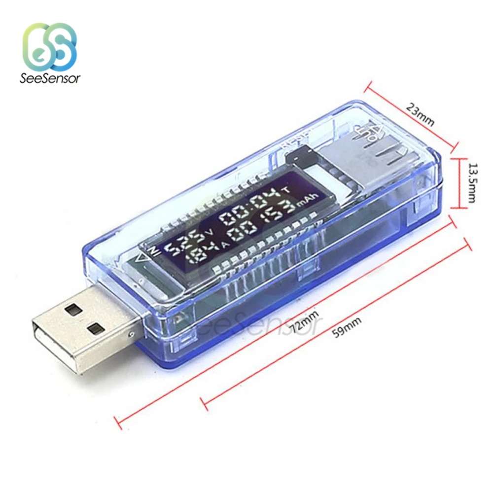 USB Charger Tester Doctor Voltage Current Meter Voltmeter Ammeter Battery Capacity Tester Mobile Power Detector