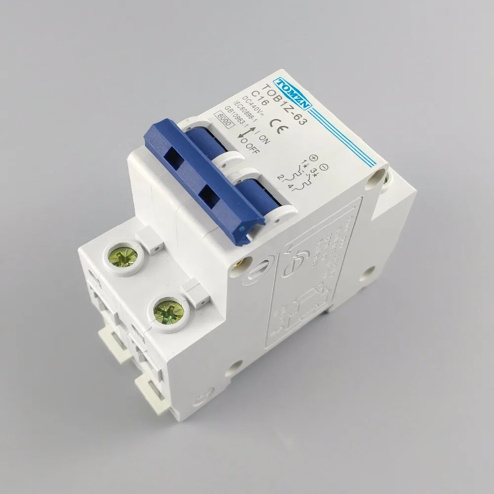 2P 16A DC 440V Circuit breaker MCB C curva