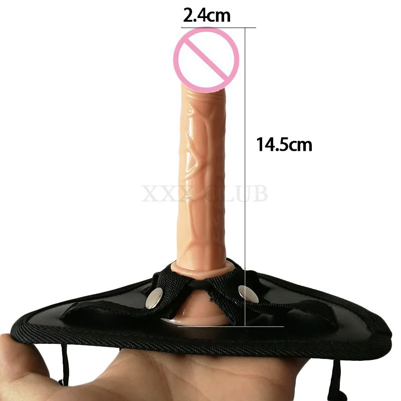 Thierry 2 Pcs Lesbian Strap on mini Dildo Panties Strapon Harness Flexible Dong Realistic Penis Sex Toys for Woman Sex Products