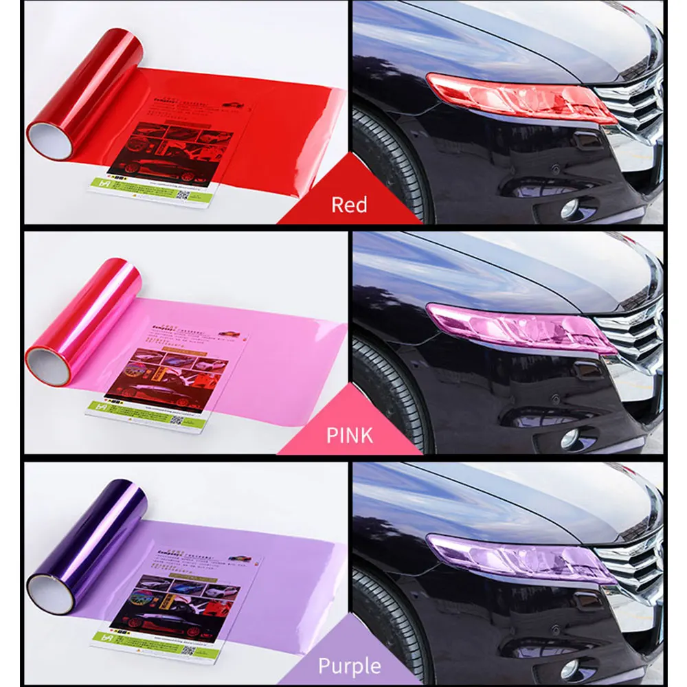 Car Light Sticker 30x60cm/30x100cm vinyl car wrap Car-styling Auto Tint Headlight Self Adhesive Car Smoke Fog Light Taillight