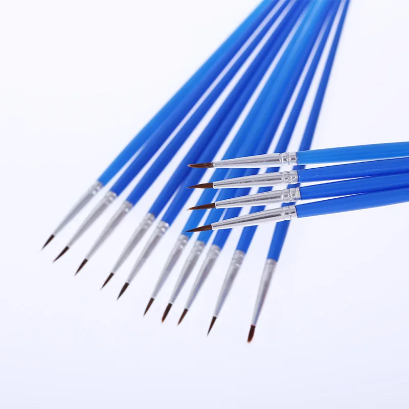 100 Pcs/Set Aquarell Gouache Pinsel Runde Spitz Flache Nylon Haar Malerei Pinsel Set Kunst Liefert