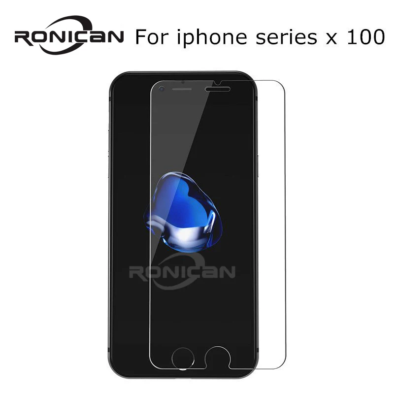 100Pcs 9H Glass on iPhone X XR XS MAX Tempered Glass Screen Protector for iPhone 6 6S 7 8 Plus 5 5S 5C SE 2020 Protective film