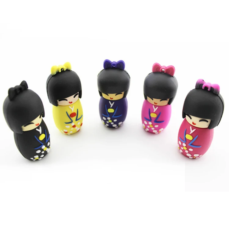 High Speed usb flash drive 64g 32g 16g 8g 4gb memory stick Japanese doll toy flash usb stick usb2.0 u disk free shipping gifts