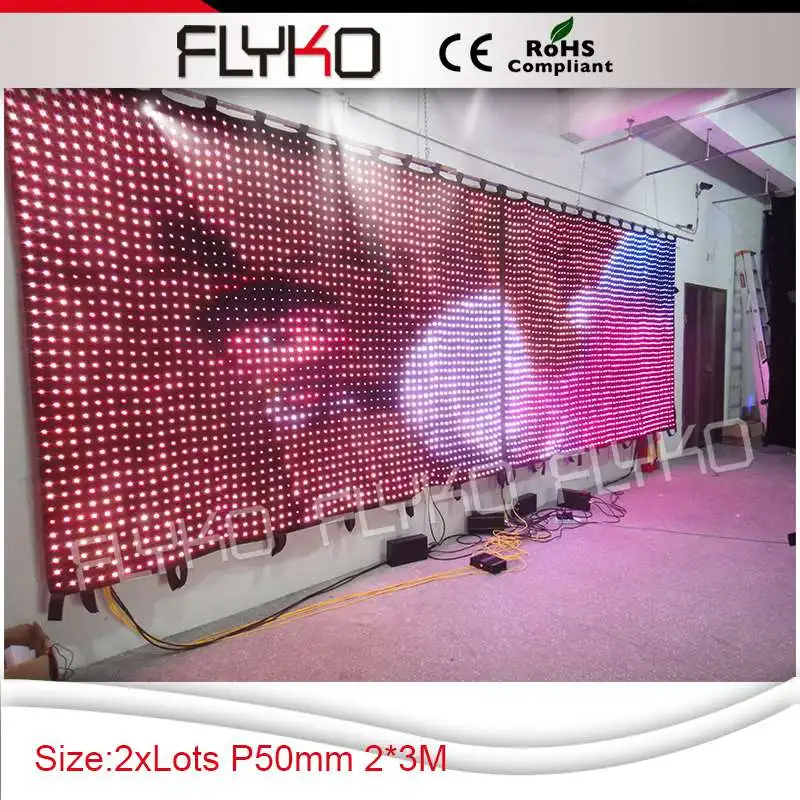 hot size p5cm 2x3m,2400lamps, indoor LED Folding stage Screen backdrop