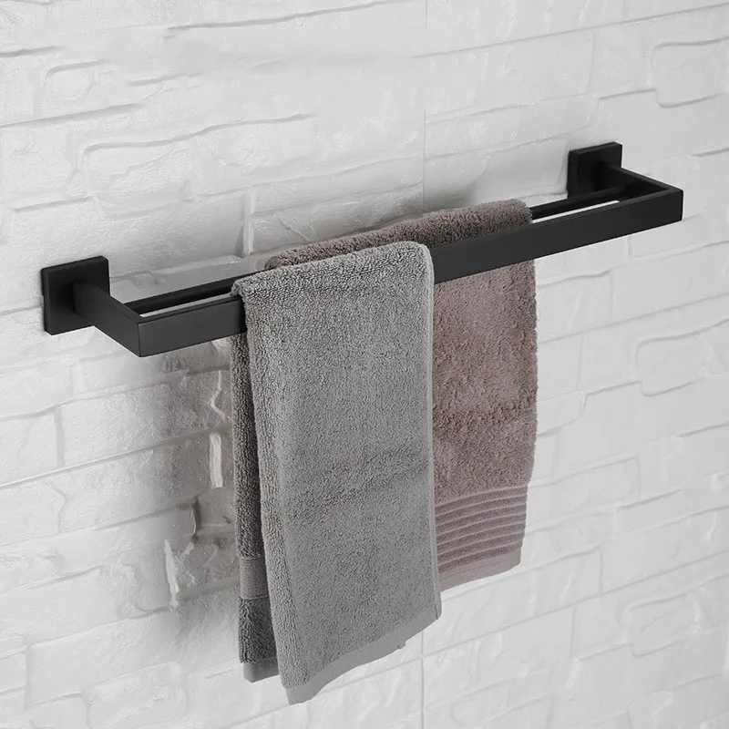 

Black Finish Unique design bathroom shelf 316*130mm Towel rack Towel bar Wall mounted stainless steel