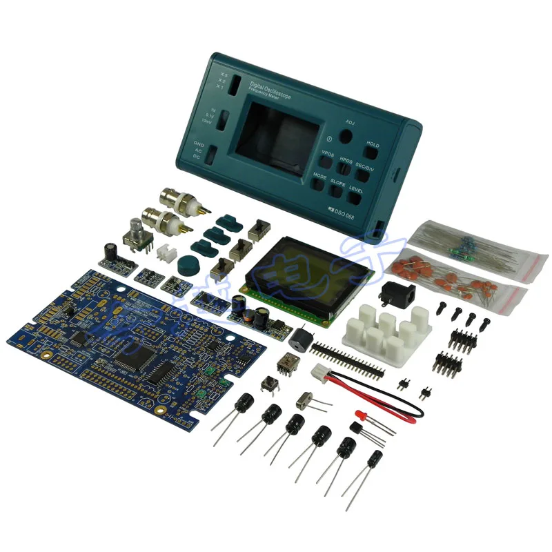 DIY Oscilloscope Kit  3MHz bandwidth 20MSa/s Oscilloscope LCD Digital  Frequency Meter Professional BNC Probe USB Interface