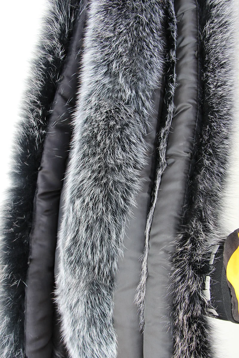 100% Natural Real Fox Fur Collar Women Scarf Winter Coat Neck Cap Long Warm Genuine Real Fur Scarf 12-31