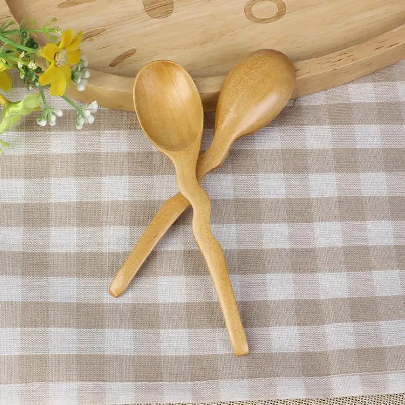 

Coffee Spoon Small Wooden Spoon Kitchen Cooking Teaspoon Kids Ice Cream Tableware Tool F20173712