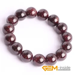 Natural Garnet Stone Beads Bracelet: 6mm To 12mm Natural Stone Bracelet DIY Jewelry Bracelet For Women For Gift