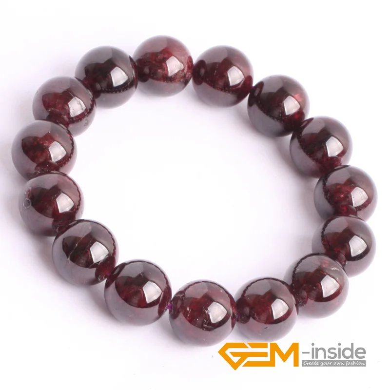 Natural Garnet Stone Beads Bracelet: 6mm To 12mm Natural Stone Bracelet DIY Jewelry Bracelet For Women For Gift Free Shipping