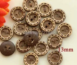 50pcs/lot Size:13-15mm Natural Coconut Buttons for Sewing Round Wood Button Garment Accessories(KK-1130)