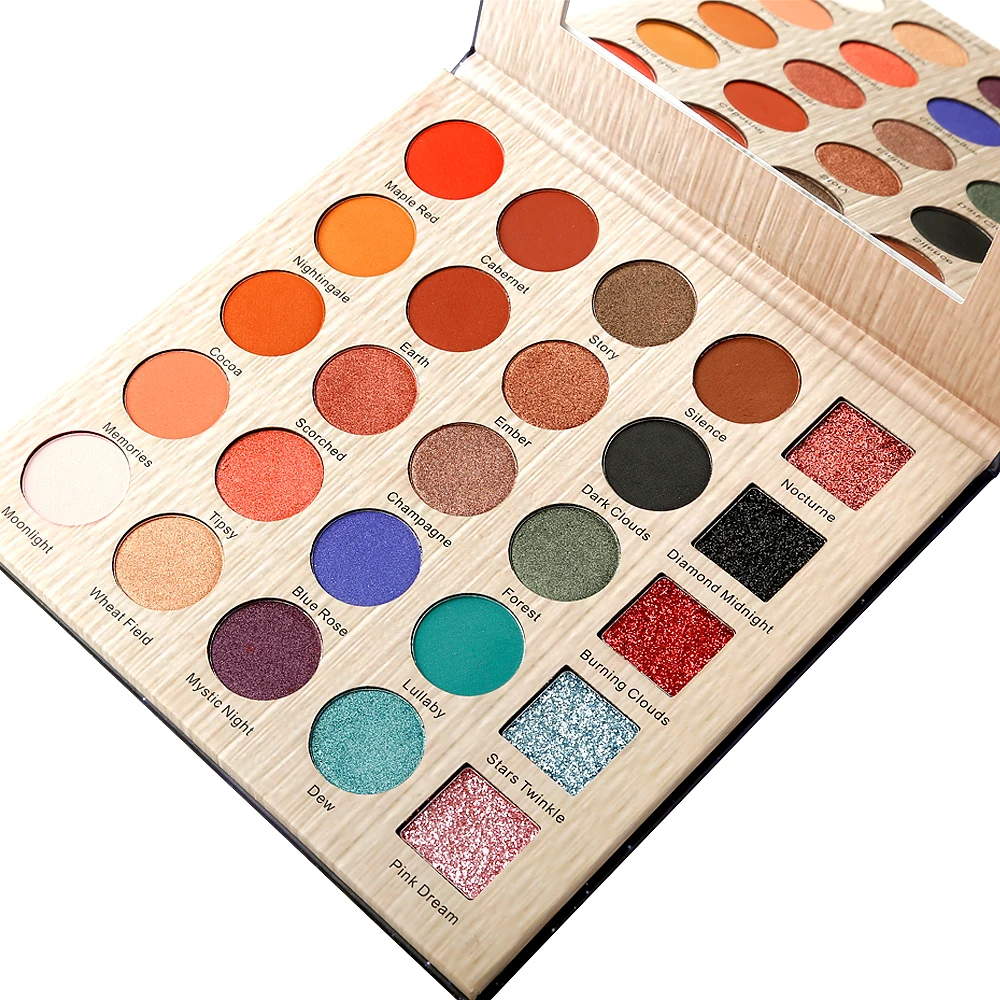 DE'LANCI Nocturne Eyeshadow Pallete Professional 25 Colors Make up Palette Matte Shimmer Glitter Pigmented Eye Shadow Powder