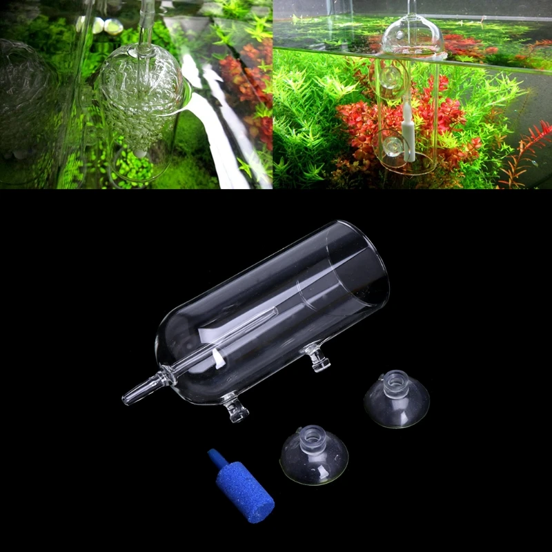 New Aquarium Glass CO2 Diffuser Bubble Air Stone Purge Oxygen Aeration Dissolved Oxygen Device for Aquarium Fish Tank Parts