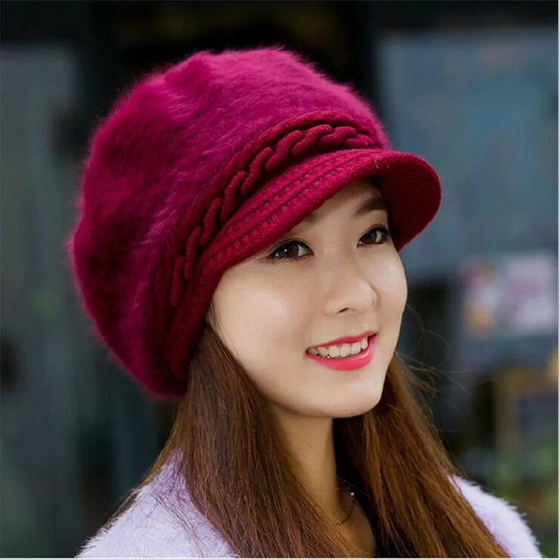 2018 Hot Mink and Fox fur ball cap winter hat  women hat girl knitted hats skullies beanies brand new thick female cap