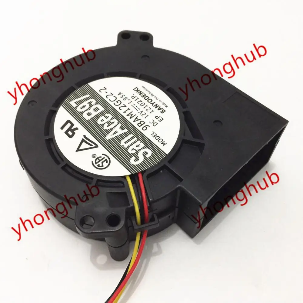 

Sanyo Denki 9BAM12GC2-2 DC 12V 1.85A 97x94x33mm Server Cooling Fan