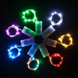 10 pces 1-5m luzes de fadas alimentado por bateria led mini luz de natal fio de cobre luz da corda para o casamento natal festa guirlanda interior