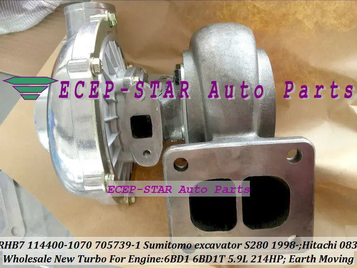 RHB7 114400-1630 1144001630 1630 1631 114411-1631 114400-1632 Turbo Turbocharger For Sumitomo S340 340 Excavator  6BG1 6BG1T