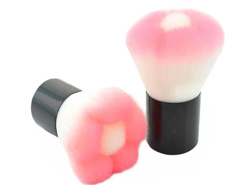 200pcs/lot  New Excellent Pink Flower Face Single Brush Kabuki Blush Brush Powder Brush Cosmetics Cheek Makeup brush