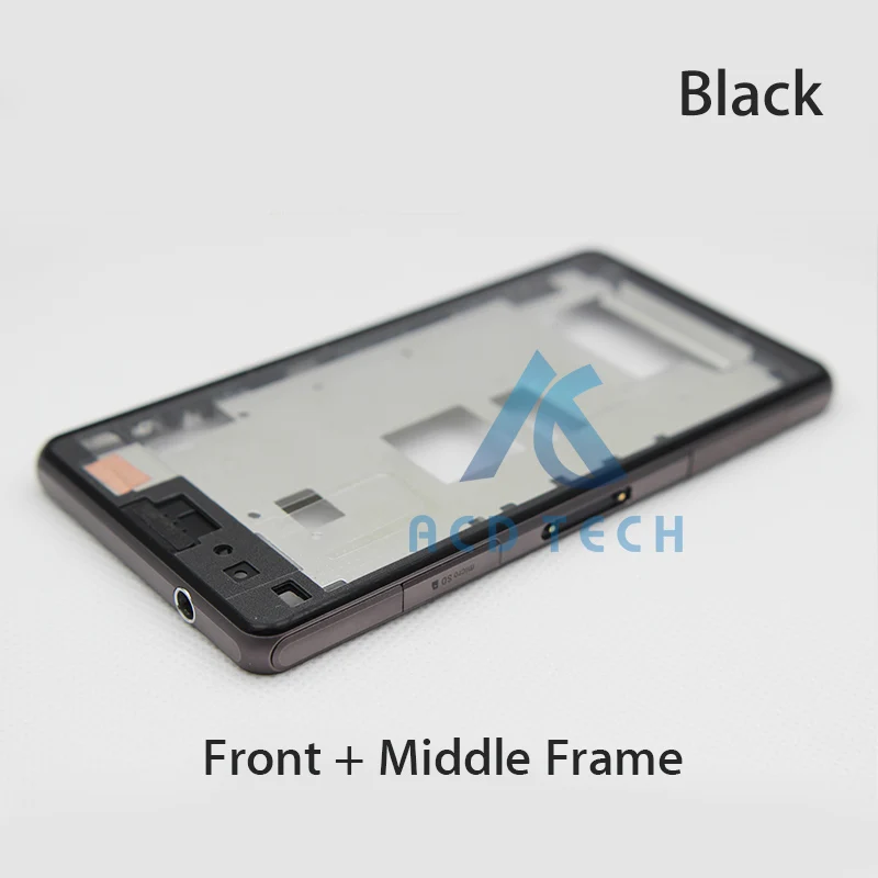 Dower Me Replacement LCD Front Frame + Metal Middle Frame With Dust Plug For Sony Xperia Z1 Compact M51W Z1mini D5503