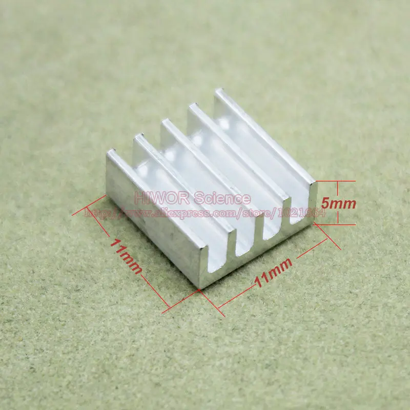 (500pcs/lot) Aluminum Heat Sink Heatsink Radiator 11mm*11mm*5mm For integrated circuit IC MOS Transistor