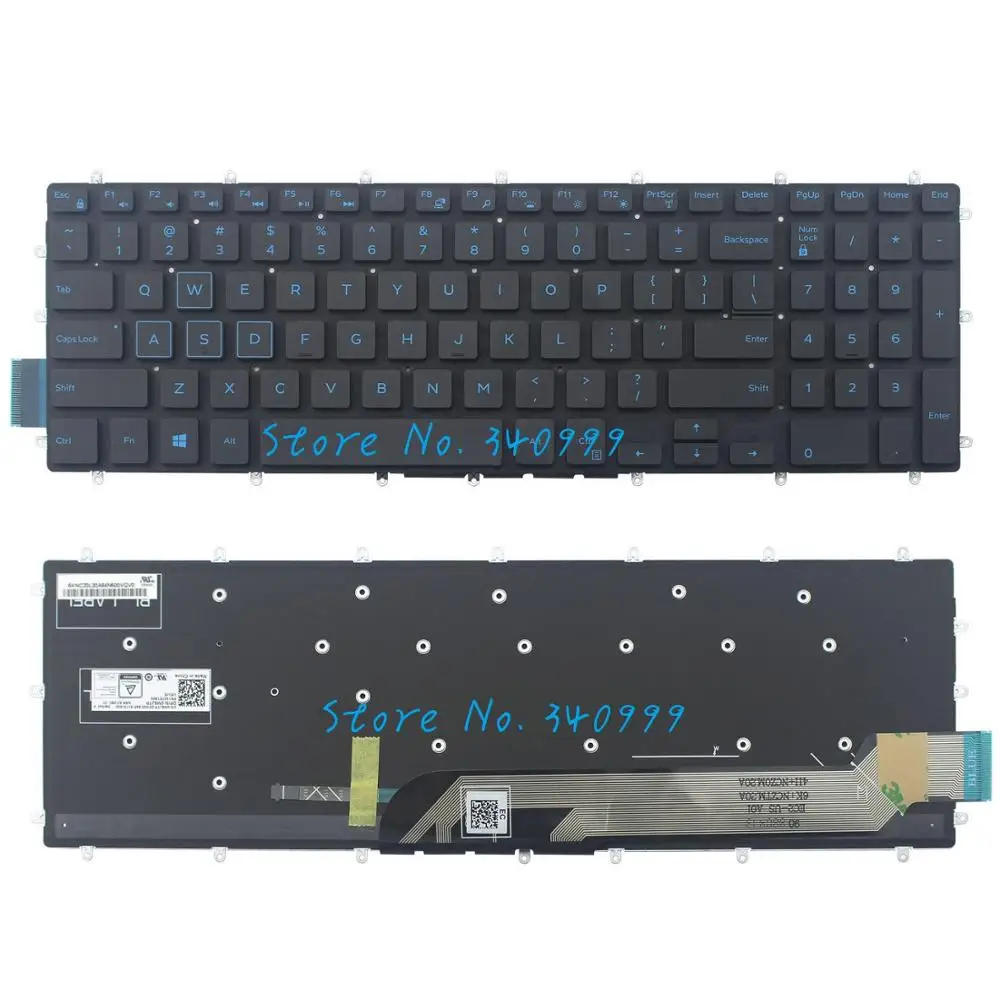 Original New Keyboard For Dell Inspiron 15 5565 5567 G3 17 3779 3590 3579 G5 5587 G7 7588 Gaming 7566 7567 US Backlit