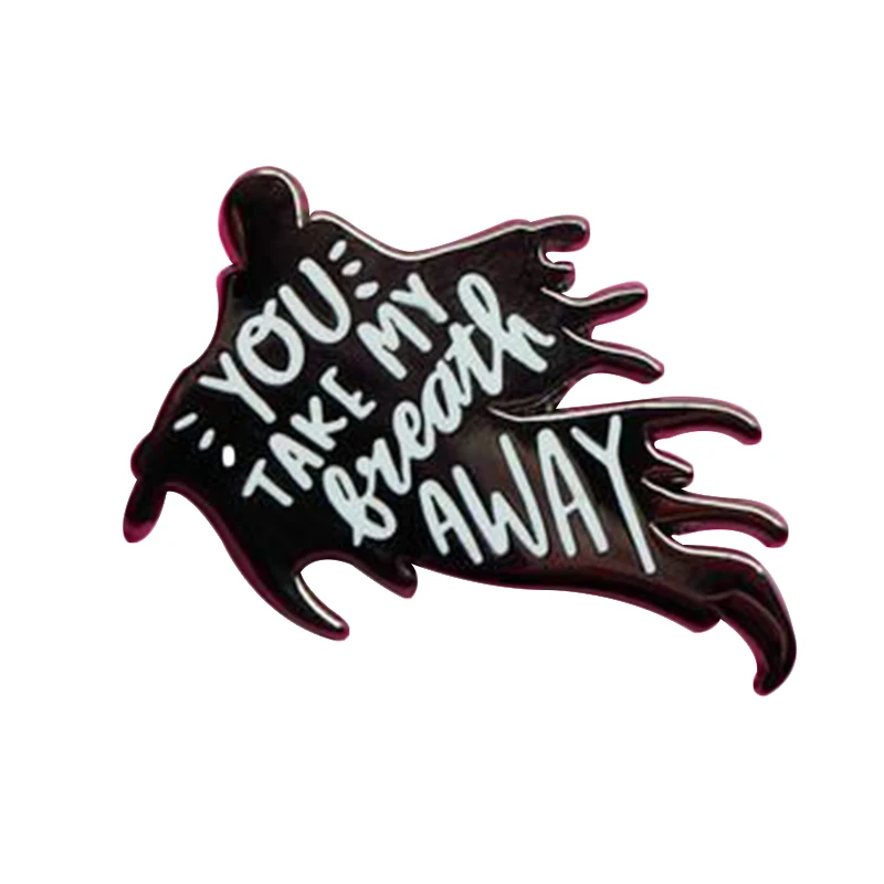 دبوس طية صدر السترة لهدية عيد الحب, أنت تأخذ التنفس بعيدا ، شارة الربو