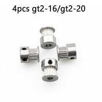 4pcs/lot 2gt 16 20 teeth Timing GT2-16 20 pulley Alumium Bore 5mm forbelt Width 6mm for A8 A6 E10 ender-3 CR-10 3D Printer parts