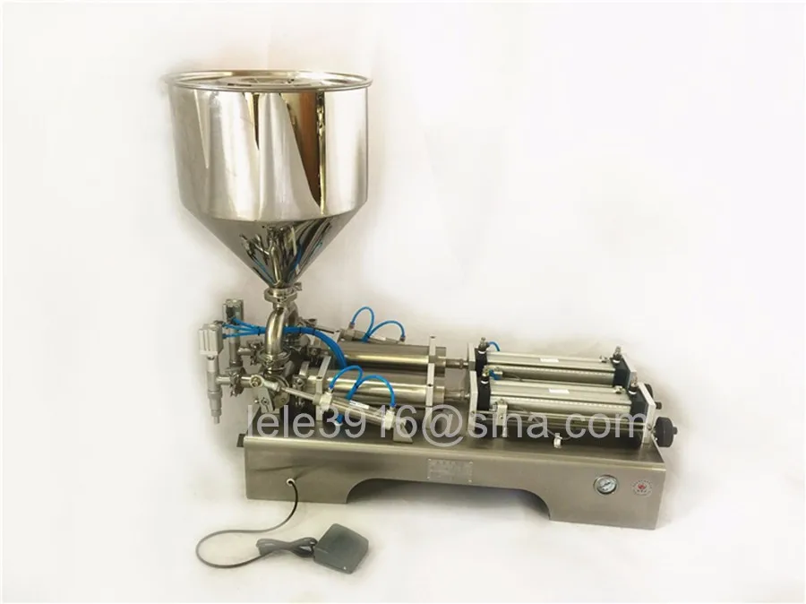 ماكينة تعبئة سائل G2WGD500 هوائي نصف أوتوماتيكي, شحن مجاني ، ماكينة تعبئة سوائل ومعجون مكبس مستحضرات التجميل (20-500 مللي)