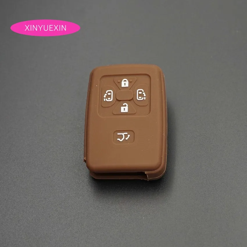 Xinyuexin Silicone Car Key Cover Fob Case For Toyota Corolla Yaris Mark Hilux Vitz Rav4 Aqua Camry Key Car-styling 5Buttons