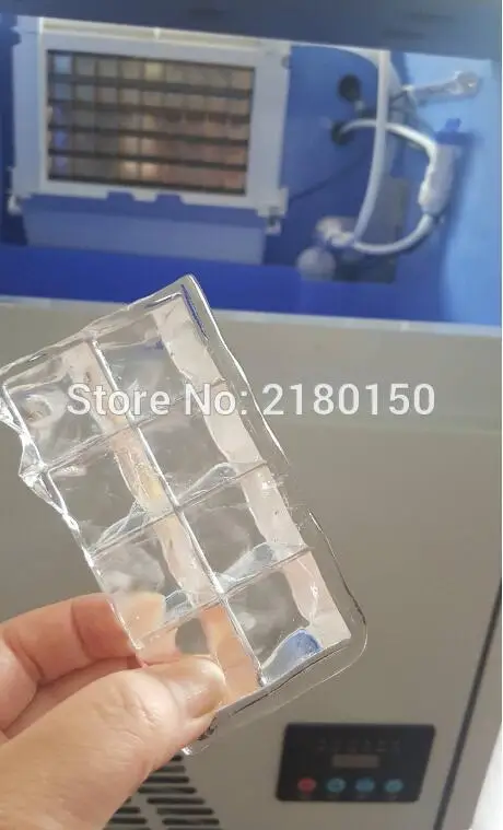 55kgs/24H macchina per fabbricare il ghiaccio elettrica commerciale di forma quadrata dell'acqua in bottiglia dell'acciaio inossidabile del creatore di ghiaccio HZB-50t