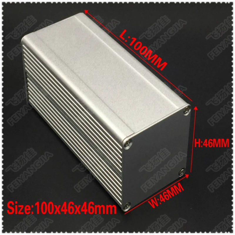 (Free shipping) 2 Set Aluminum Enclosure Case Silver DIY Electronic Project PCB Instrument Box Mayitr 100x46x46mm