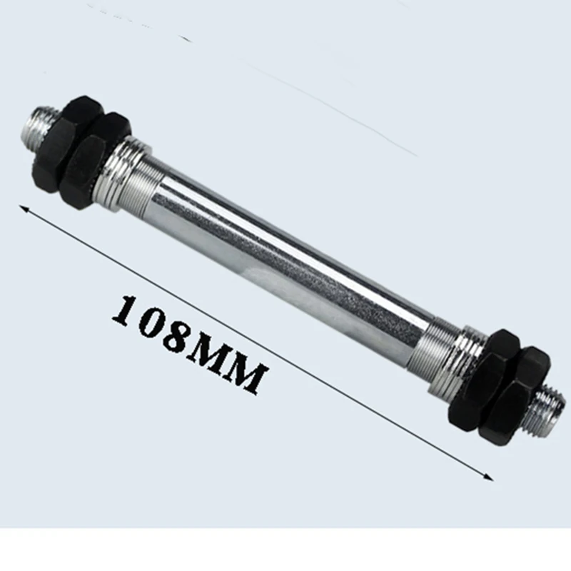Bicycle Wheel Hub Axle Front Rear Steel Hollow Spindle Shaft Vintage M10 x 145mm 108mm 3/8\