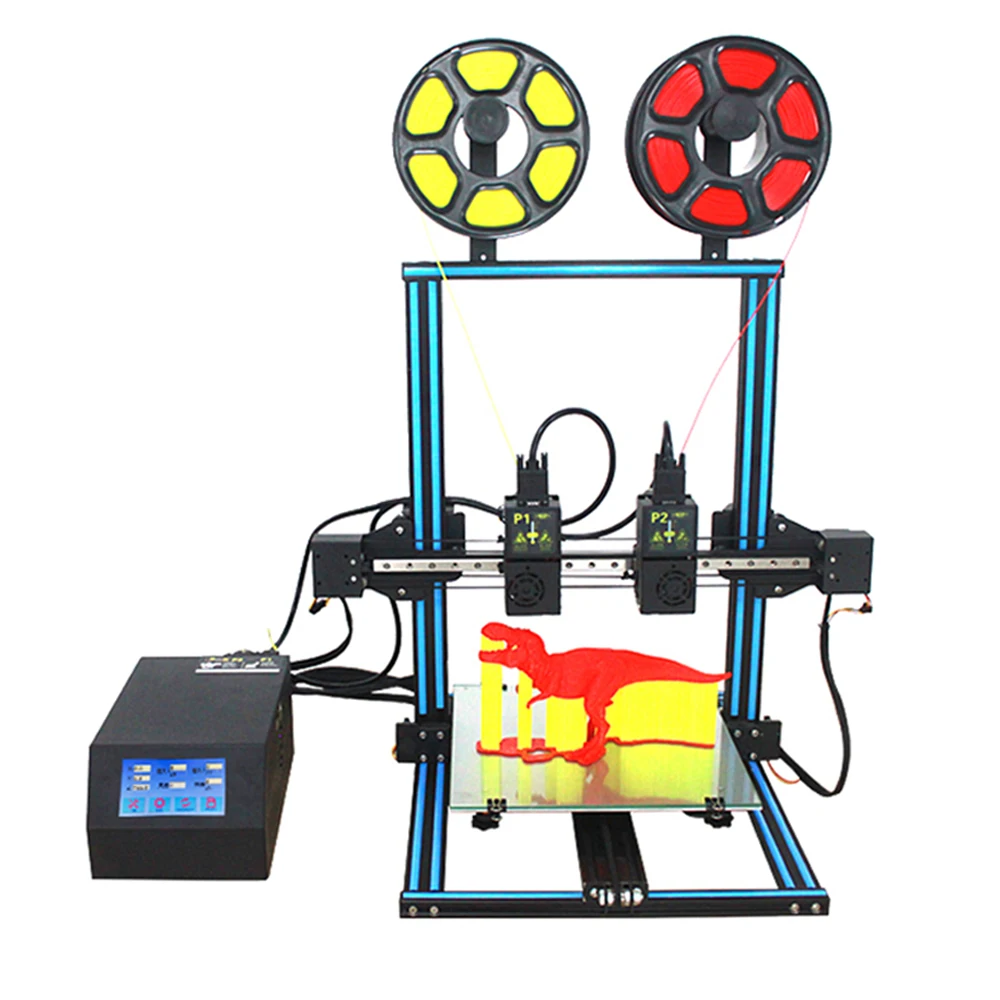 

SunDcreate Dual nozzle 3D Printer impressora 3d Two Color and Dual Nozzle with 300x300 x400mm Platform