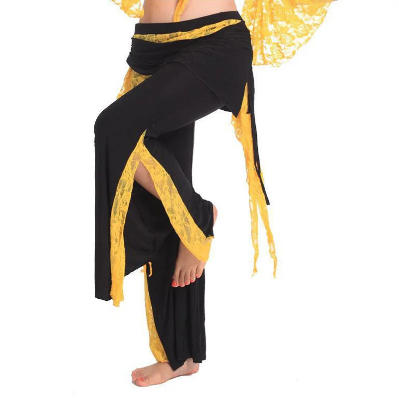 ขายส่งราคาถูก Tribal Belly Dance กางเกงผู้หญิงเต้นรำหน้าท้องกางเกงมีให้เลือก10สี