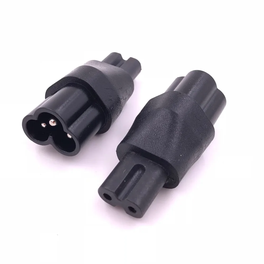 IEC 3Pin Female to 2Pin Male IEC 320 C6 to C8 power adapter IEC 320 C7 to C5 2 pin female power adapter adaptor connector