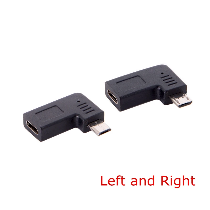 

USB 3.1 USB-C Type-C Female to Micro USB 2.0 5Pin Male Data charging Adapter connector 90 Degree Left & Right Angled Type