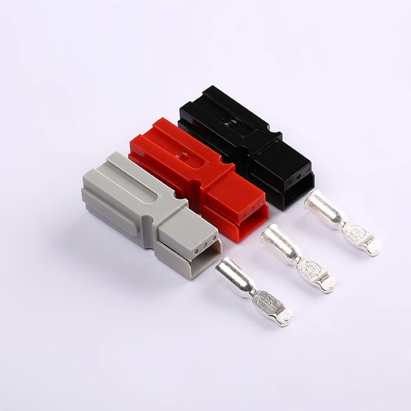 

50pcs/lot 600V high current 75A connector battery power terminal connectors 1 pin dc plug kits For Forklift Stacker electrocar