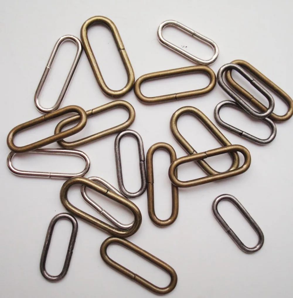 SICODA 20pcs 20/25mm Oval connect ring for shoes belt metal ring garment trimmings ferrous suspender buckle thickness 1.8mm