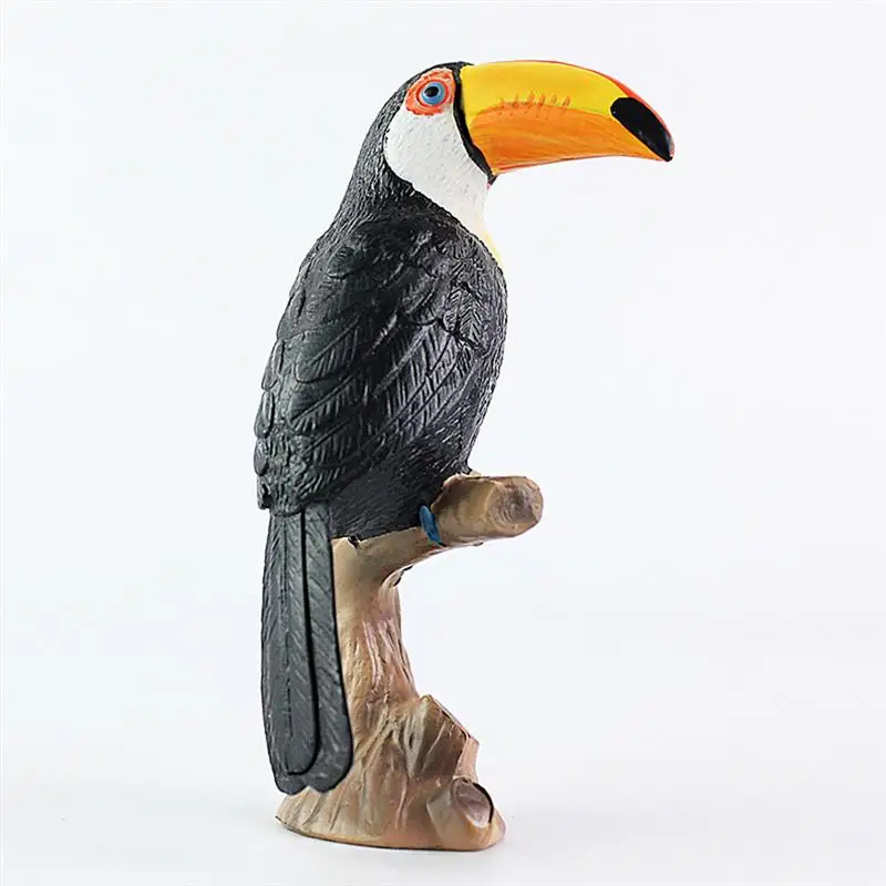 Simulation Toucan Figurine Model Toy Creative Desktop Ornaments Collection Home Office Decoration Craft Gift