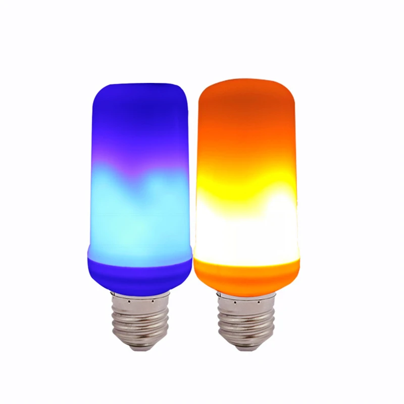 E27 SMD 2835 LED Flame Effect Fire Light Bulbs 9W 12W Creative Lights Blue Flickering Emulation Atmosphere Decorative Lamp