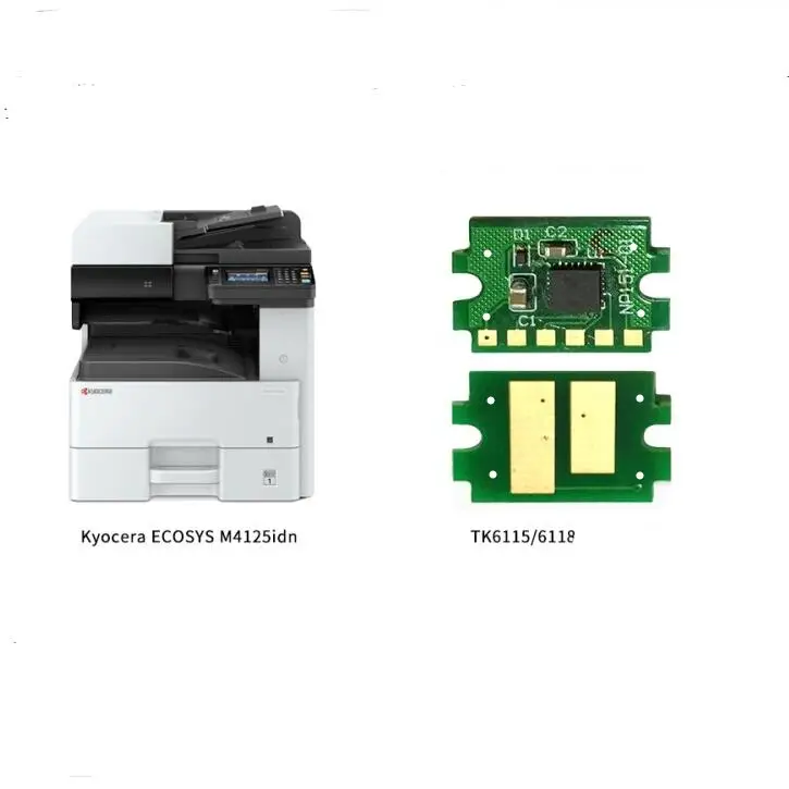 Mực Chip Cho Kyocera ECOSYS M4125 M4132 M4125idn M4132idn 4125 Máy In, TK-6115 TK-6117 TK-6118 TK-6119 Hộp Mực Chip