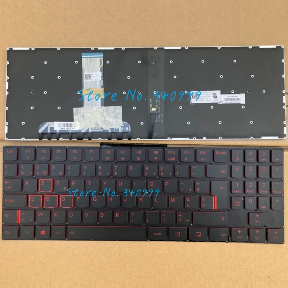 new AZERTY Keyboard for Lenovo Y520 Y520-15IKB Y720 Y720-15IKB Red Backlit Belgium clavier