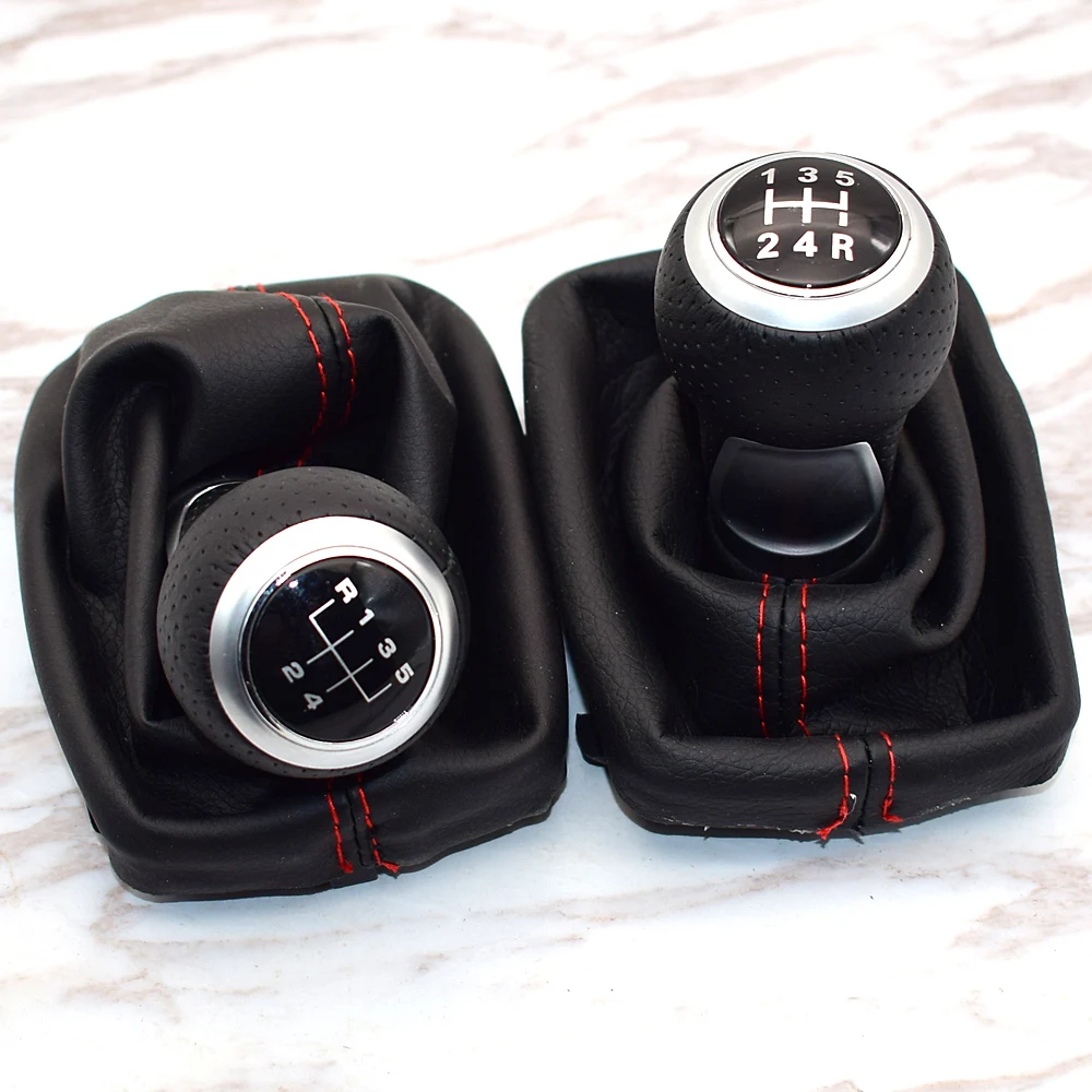 6 Speed 5 Speed Gear Shift Stick Lever Knob Gaiter Gaitor Boot Cover For Audi /A3 /S3 8L 2001 2002 2003