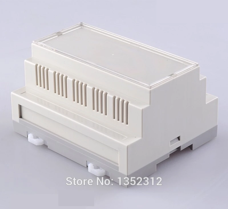 

106*87*60mm 10 pcs/lot plastic din rail cabinet electronic enclosure PLC switch control box abs IP54 waterproof DIY din rail box